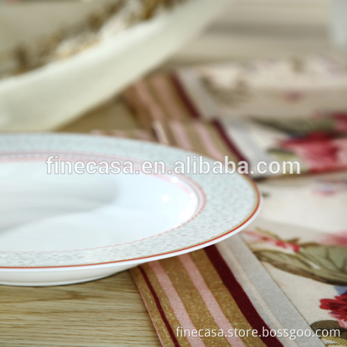 8.5 Inches Fine New Bone China Porcelain Wholesale Plates set of 4 in Colox Box